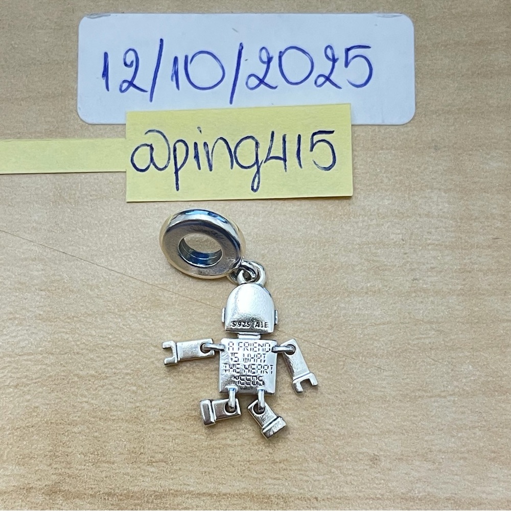 Pandora Bestie Bot Robot Dangle Charm - Picture 5 of 11